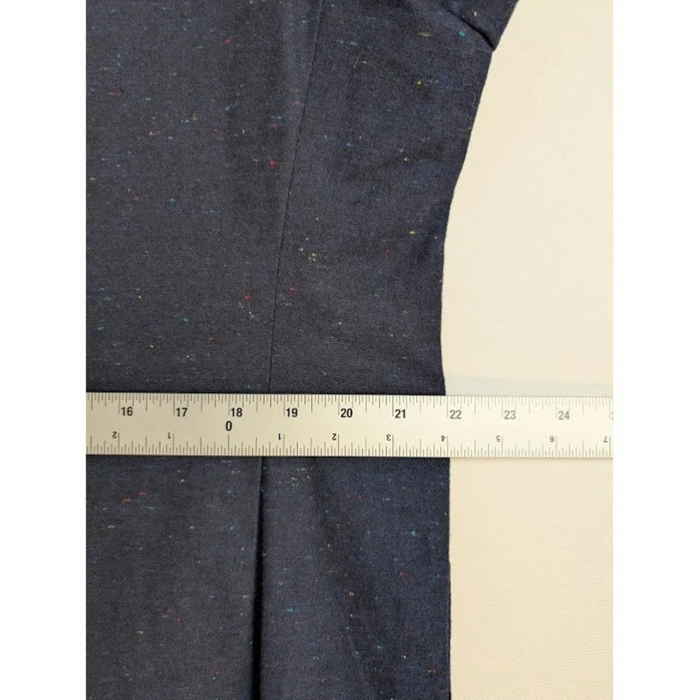 Charleston Threads Blazer Mens 44 Navy Blue Speckled Tweed Two Button‎ Jacket